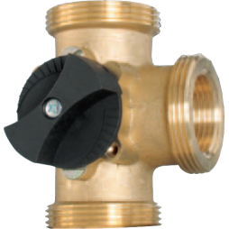 Vanne 3 voies laiton 1'' 1/2 Ø32 Filetage extérieur