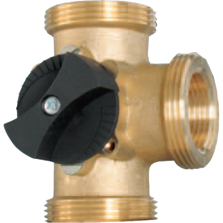 Vanne 3 voies laiton 1'' 1/2 Ø32 Filetage extérieur