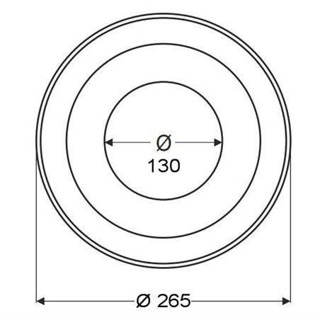 Rosace inox - Ø 130 mm