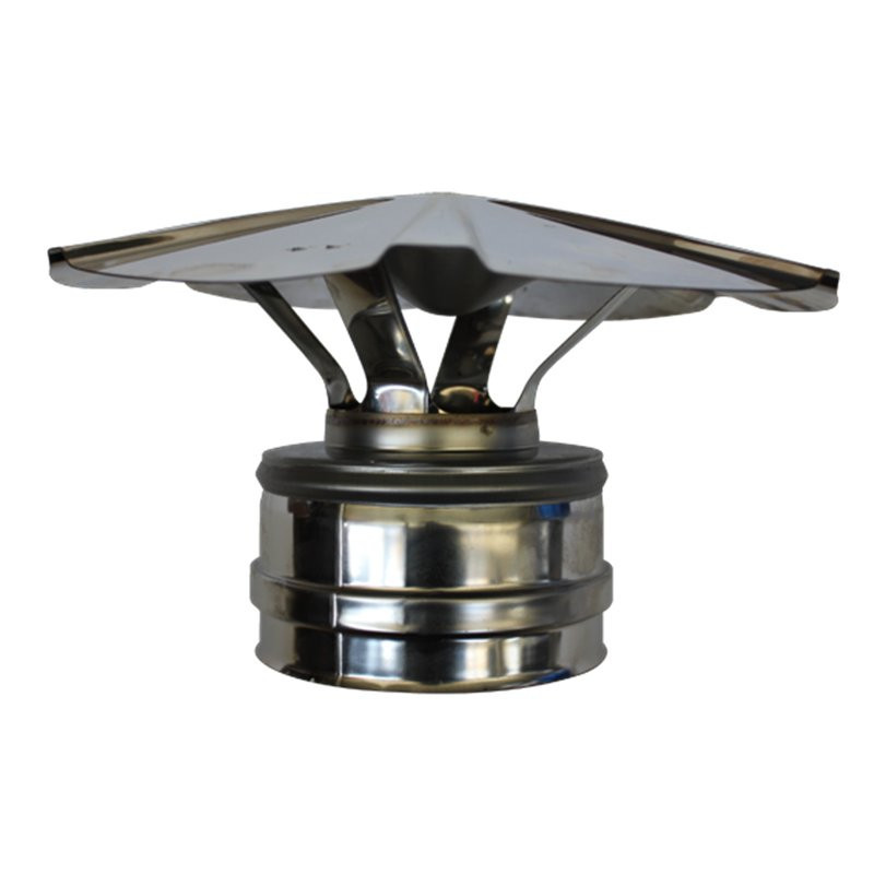 Chapeau chinois simple paroi inox femelle - Ø 120