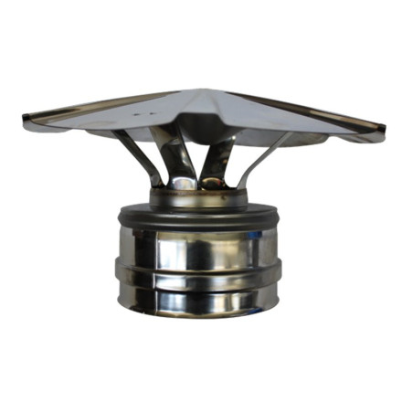 Chapeau chinois simple paroi inox femelle - Ø 140