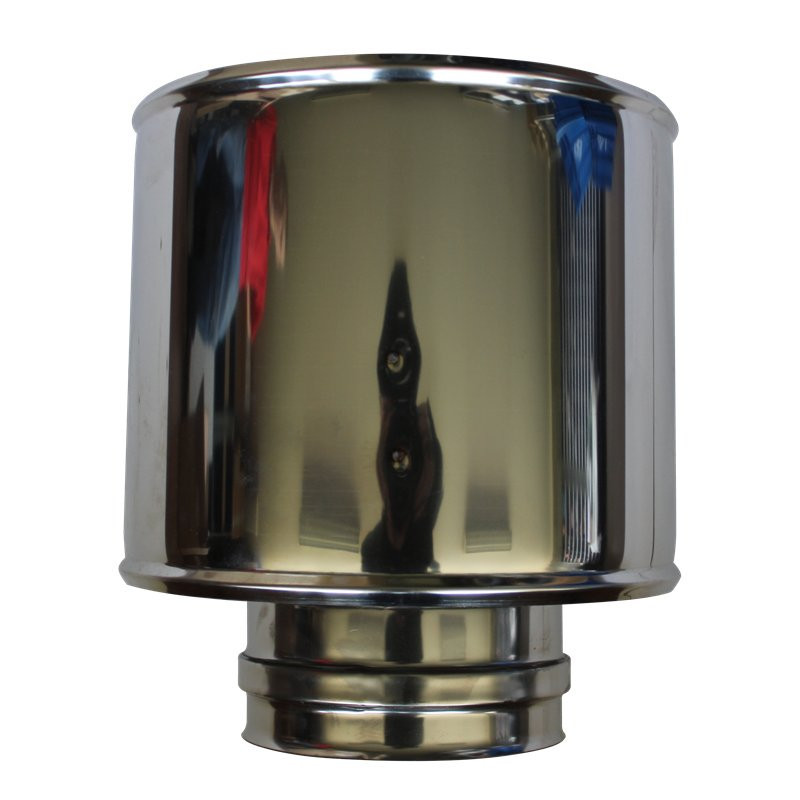 Chapeau anti-intempérie femelle simple paroi inox - Ø 120