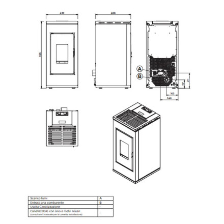 Poêle à pellet étanche Termovana SOFIA 9.0 Anthracite/Chrome