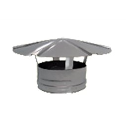 Chapeau chinois simple paroi inox femelle  - Ø 150