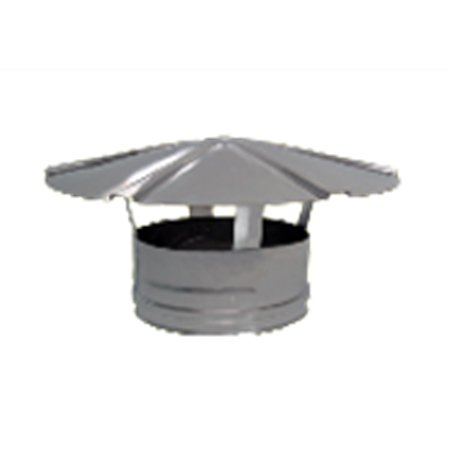 Chapeau chinois simple paroi inox femelle  - Ø 150