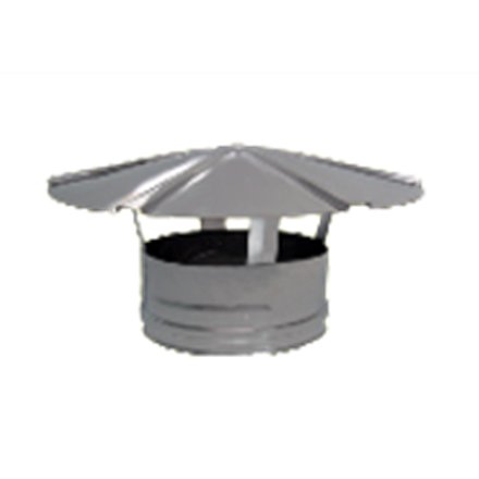 Chapeau chinois simple paroi inox femelle  - Ø 150