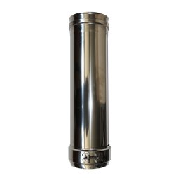Longueur droite 500 mm simple paroi inox - Ø 160