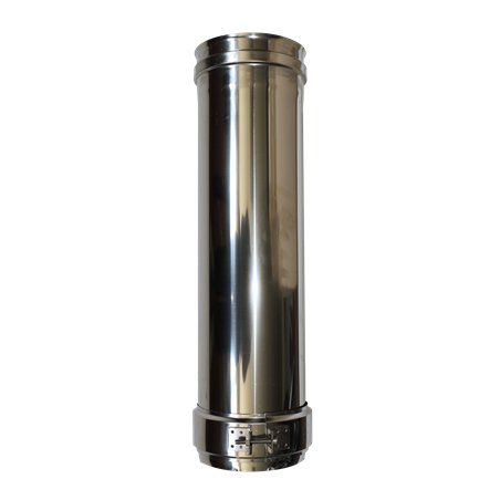 Longueur droite 500 mm simple paroi inox - Ø 160