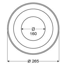 Rosace inox - Ø 160 mm