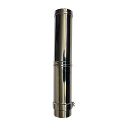 Longueur droite ajustable simple paroi inox de 370 à 560mm - Ø 180