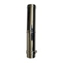 Longueur droite ajustable simple paroi inox de 370 à 560mm - Ø 180