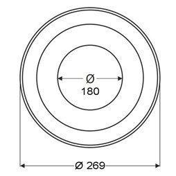 Rosace inox - Ø 180 mm