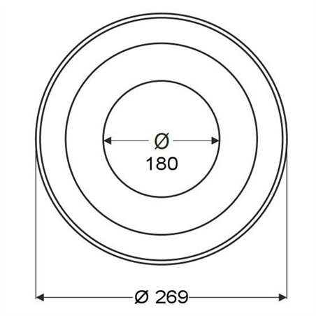 Rosace inox - Ø 180 mm