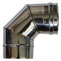 Coude à 90° simple paroi inox  - Ø 200