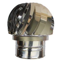 Girouette simple paroi inox femelle Ø200