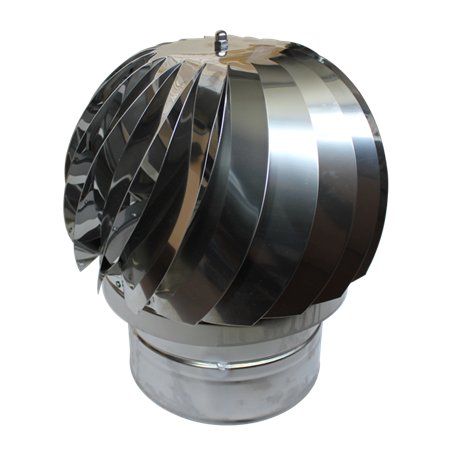 Girouette simple paroi inox femelle Ø200