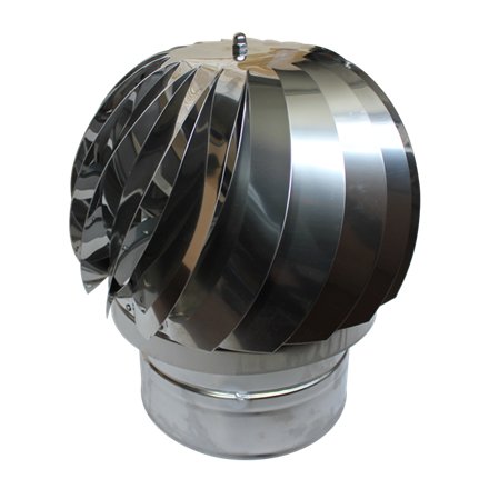 Girouette simple paroi inox femelle Ø200