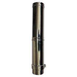 Longueur droite ajustable simple paroi inox de 370 à 560mm - Ø 200