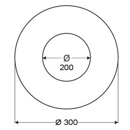 Rosace inox - Ø 200 mm