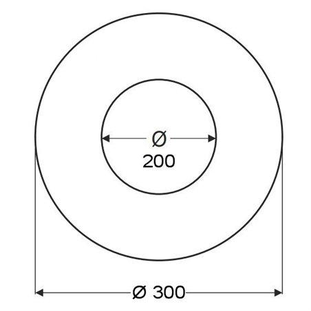 Rosace inox - Ø 200 mm
