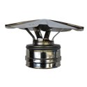 Chapeau chinois simple paroi inox femelle  - Ø 250