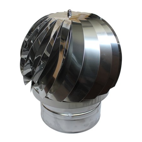 Girouette simple paroi inox femelle Ø300