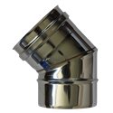 Coude à 45° simple paroi inox  - Ø 80