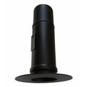 Longueur droite mâle ajustable avec rosace noir - Ø 100 Longueur droite mâle ajustable avec rosace noir - Ø 100