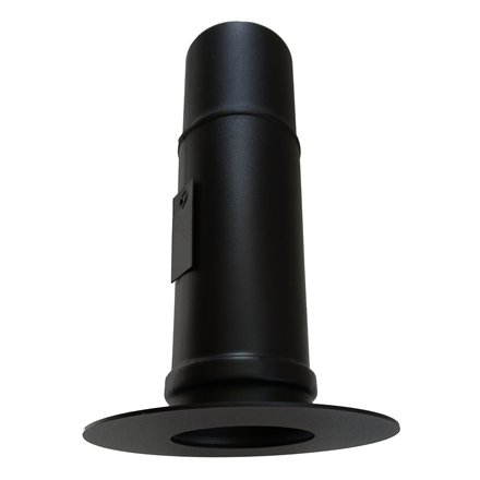 Longueur droite mâle ajustable avec rosace noir - Ø 100