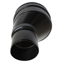 Réduction conique décentrée noire - Ø 80 M - 150 F