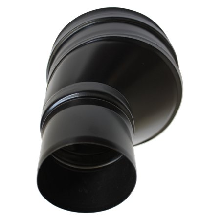 Réduction conique décentrée noire - Ø 80 M - 150 F