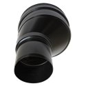 Réduction conique décentrée noire - Ø 80 M - 150 F