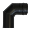 Coude à 90° noir - Ø 80 mm Coude à 90° noir - Ø 80 mm