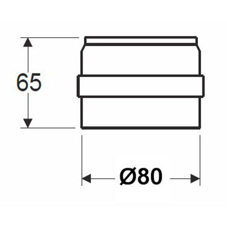 Grille femelle noir - Ø 80