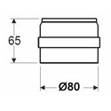 Grille femelle noir - Ø 80