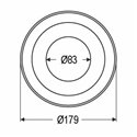 Rosace noir - Ø 80