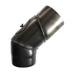 Coude à 90° orientable acier noir - Ø 130