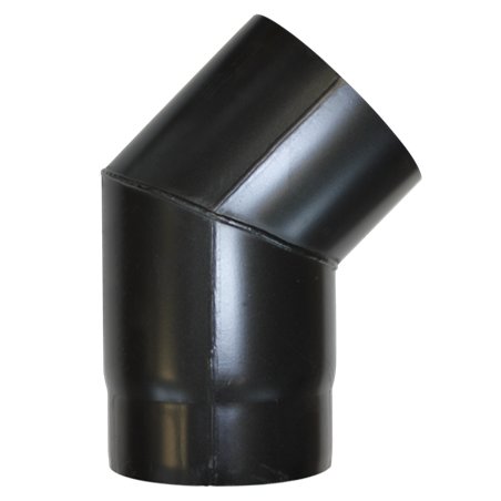 Coude à 45° acier noir - Ø 150