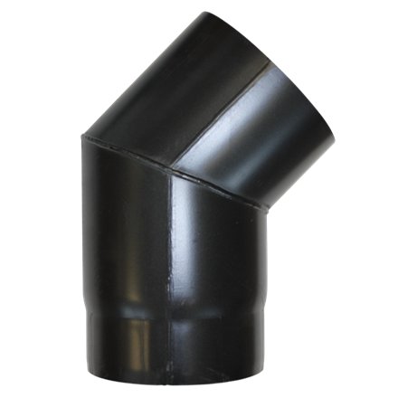 Coude à 45° acier noir - Ø 150