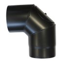 Coude à 90° avec trappe acier noir - Ø 150 Coude à 90° avec trappe acier noir - Ø 150